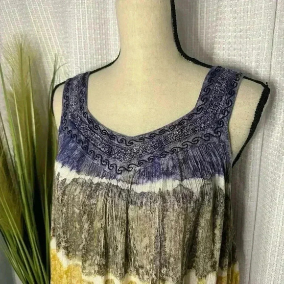 Rima BeachWorld Tank Colorblock Embroidered Womens One Size Fits Most - Picture 2 of 10